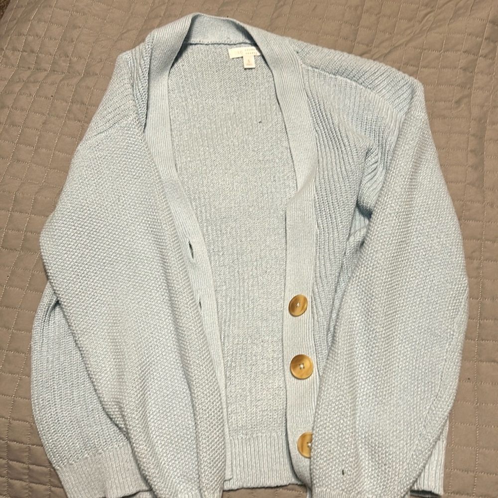 lauren conrad blue cardigan